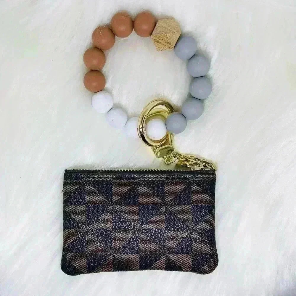 Zippered Card Coin Case Wristlet